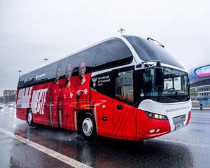 Сборная России получила командный автобус в новом дизайне Сборная России получила командный автобус в новом дизайне